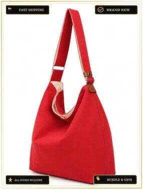 Large Canvas Tote Bag Casual Cotton Shoulder Crossbody Handbag